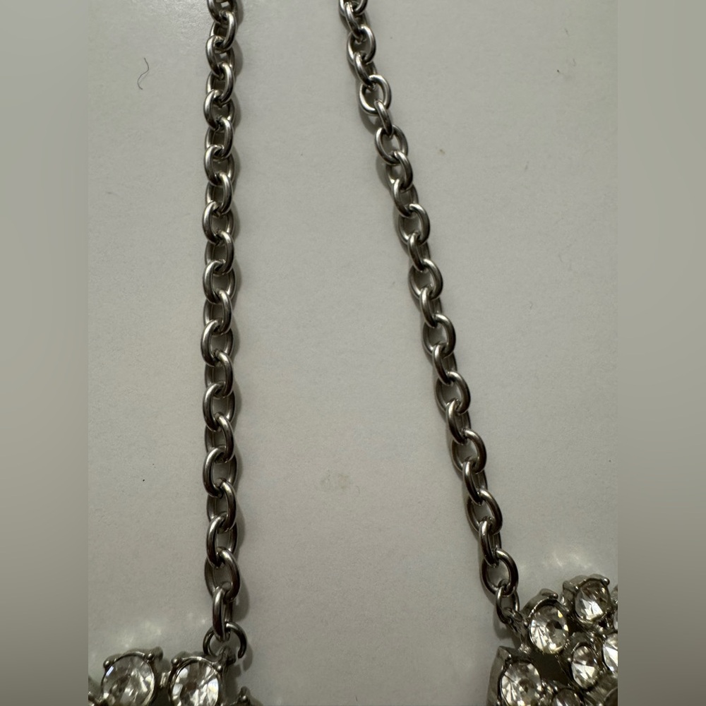 Large Cluster Crystal Rhinestone Statement Bib Ne… - image 6